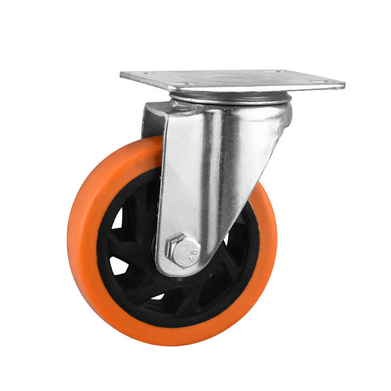 Medium Duty Casters with Orange Wheels