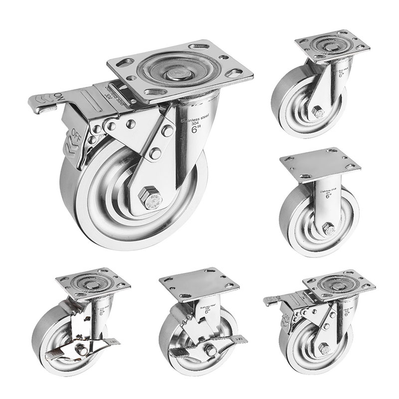 SUS304 Heavy Duty Caster ανοξείδωτος τροχός